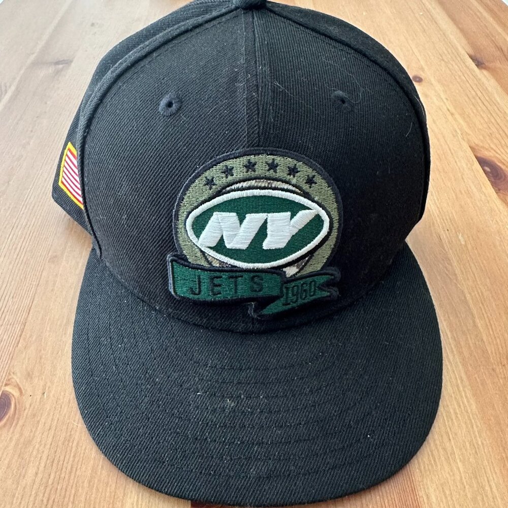 New Era NFL New York Jets Military 59FIFTY Fitted Hat 7 5/8 Black Digital Camo